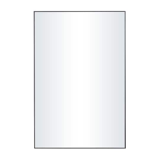 Black Contemporary Wall Mirror, 24" x 1" x 36"
